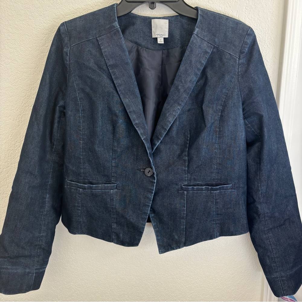 Halogen Indigo Denim Blazer